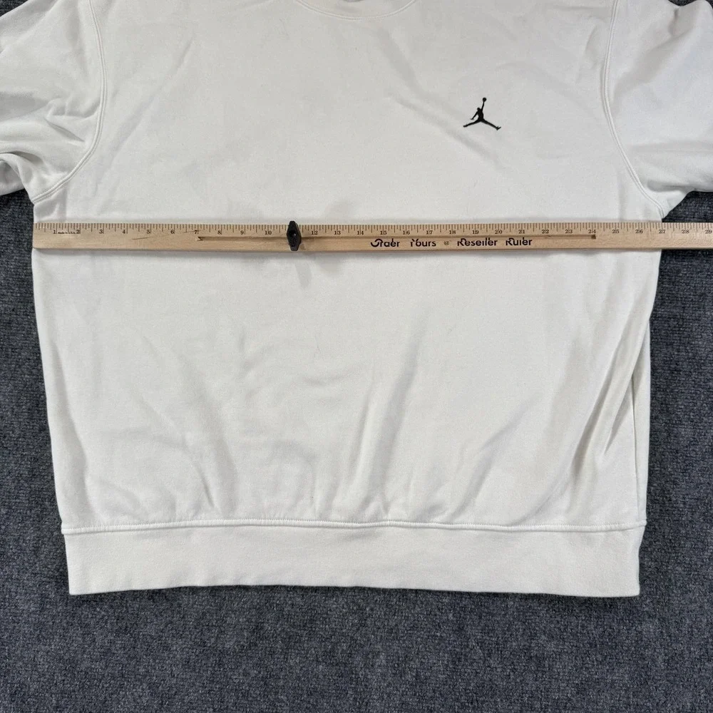 Jordan Crewneck Sweatshirt Mens 2XL White NBA Basketball Jumpman Spellout Logo‎